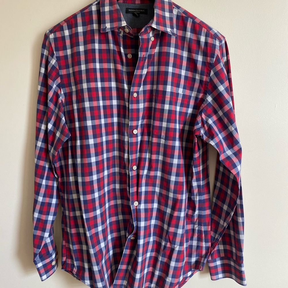 Banana Republic Checked Button Down